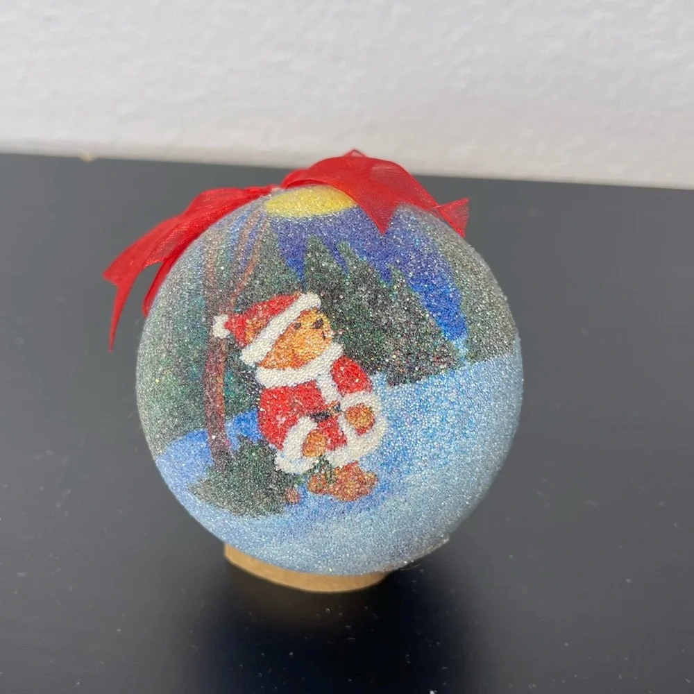 Dillards Vintage 2002‎ Teddy Bear Santa “Sugar Coated” Christmas Ornament